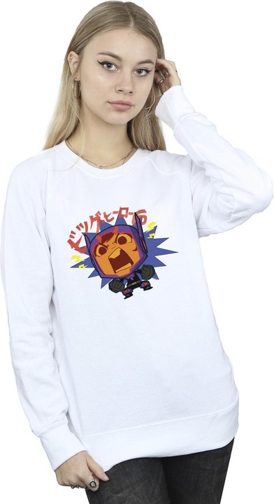 Immagine prodotto Disney Big Hero 6 Baymax Hiro Angry Manga Felpa Donna (S)