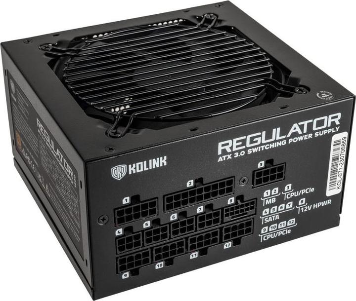 Actual product image Kolink Regulator 80 PLUS Gold power supply, ATX 3.0, PCIe 5.0, modular - 1000 Watt (1000 W)
