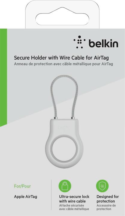 Actual product image Belkin AirTag Anhänger mit Drahtseil