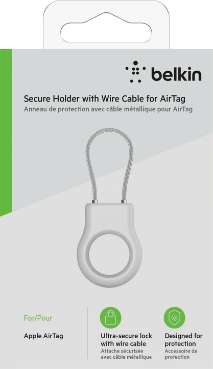 Actual product image Belkin AirTag Anhänger mit Drahtseil
