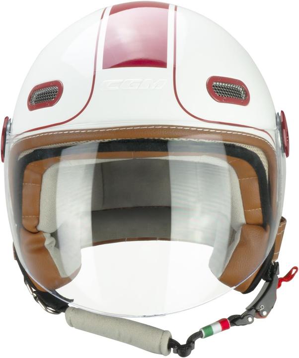 Produktbild CGM Helm met open gezicht, 191V PIX Vintage Wit Bordeaux lang, S (55 cm) (S)