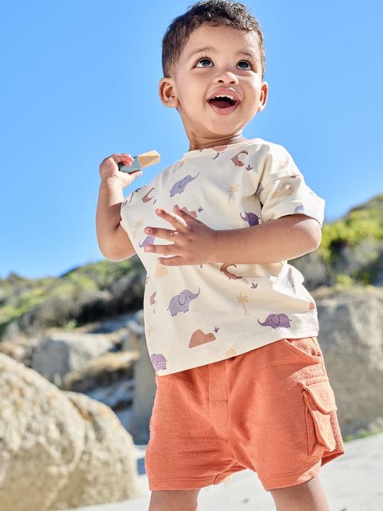 Produktbild Vertbaudet Bio-Kollektion: Baby Cargo-Shorts aus Sweatware (80)
