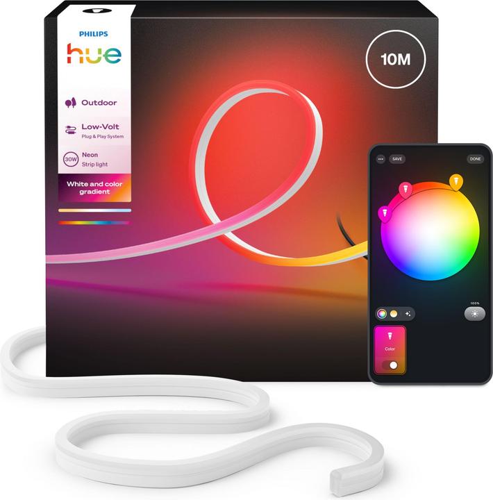 Actual product image Philips Hue Neon Gradient Outdoor Lightstrip (RGBW, 1000 cm, Outdoor)