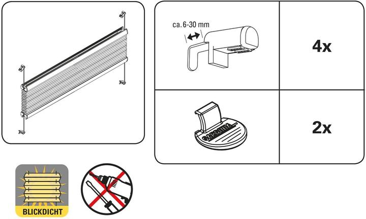 Immagine prodotto Gardinia Pieghettatura Easyfix (80 x 130 cm)