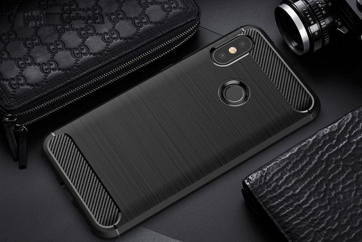 Produktbild Screenguard Xiaomi Mi A2 Hülle Carbon Brushed Soft TPU (Xiaomi Mi A2)