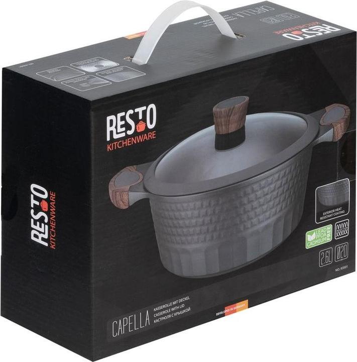 Produktbild Resto KASSEROLLE D20CM 2,6L (20 cm, Kochtopf, Aluminium)
