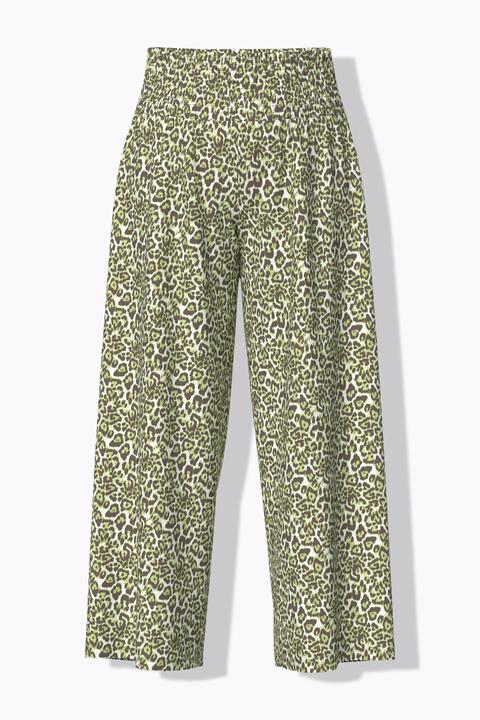Actual product image Ulla Popken Marlenehose, Leomuster, weites Bein, Elastikbund (46, 48)