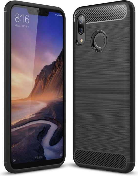 Actual product image König Design Case Mobile Protection for Huawei Nova 3 Case Cover Bumper Carbon Optics TPU Black (Huawei Nova 3)