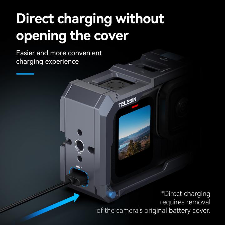 Image du produit Telesin Metal Behuizing GoPro HERO 13 (Magnetic Charge) (T-S6-FMS-15-TGP)