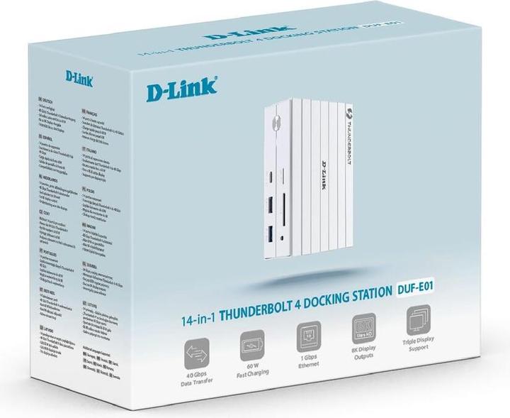 Immagine prodotto D-Link Docking Thunderbolt 4 14-in-1 DP/HDMI/3xUSB-C/5xUSB/SD-Card/LAN (14 porte)