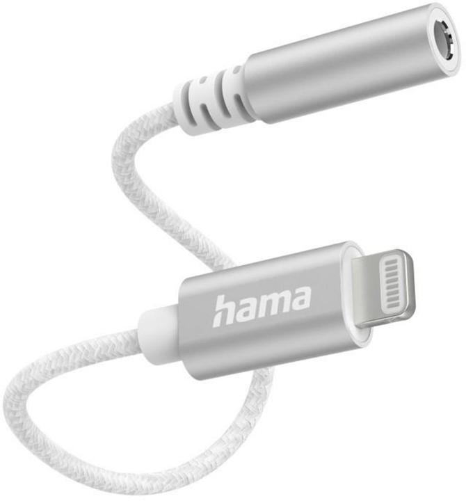 Actual product image Hama Lightning Adapter to 3.5mm Audio Jack, White (3.5mm jack, Lightning)