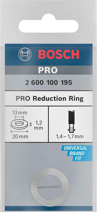 Produktbild Bosch Professional Zubehör Reduzierring für PRO Kreissägeblatt, 20 x 1,2 x 13 mm