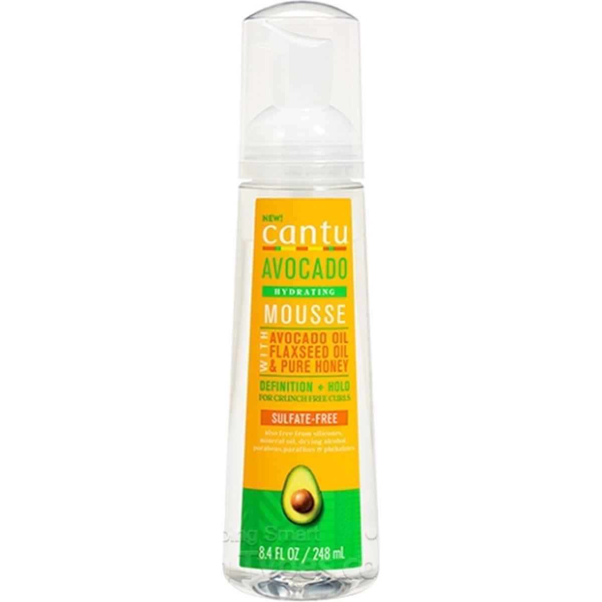 Cantu , Mousse Per Capelli, Mousse Styling Idratante All'avocado 248Ml (Agente Schiumogeno, 248 Ml)