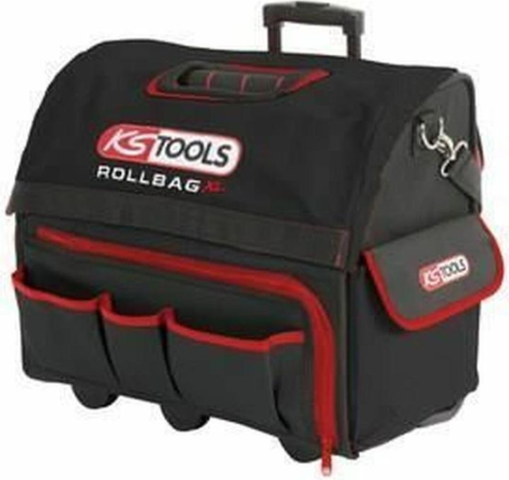 Actual product image KS Tools ROLLBAG Universal tool bag XL, with telescopic trolley, black-red