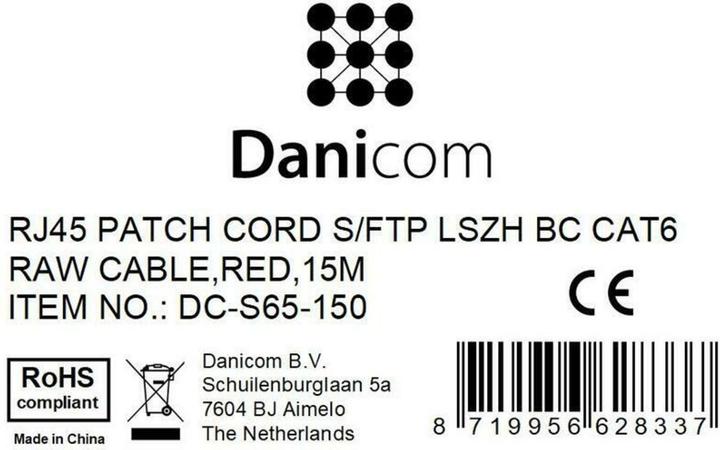 Produktbild Dsit CAT 6 Netzwerkkabel LSOH (S/FTP, CAT6, 15 m)