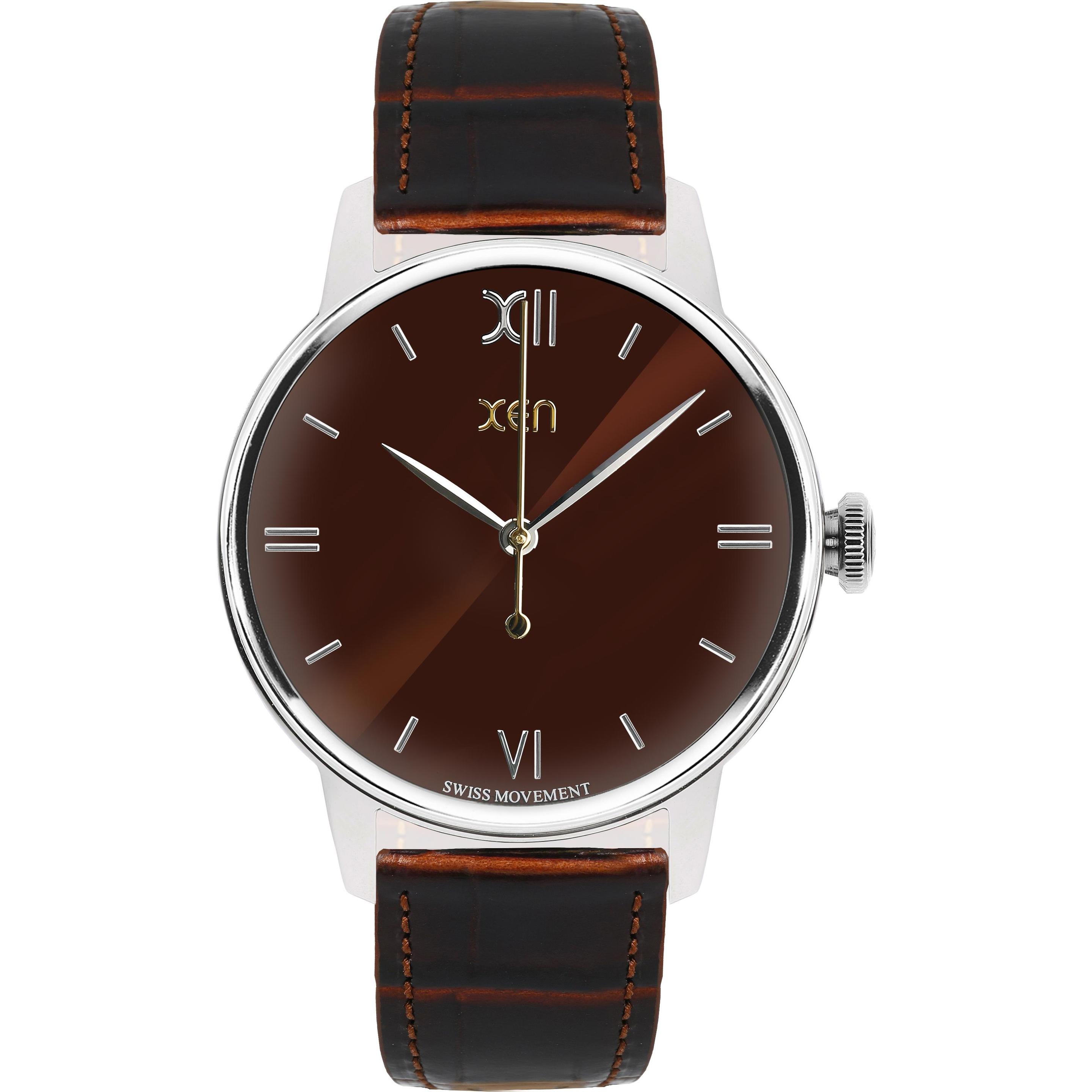 Xen, Armbanduhr, Armbanduhr Classic XQ0304, Braun, (Analoguhr, 41 mm)