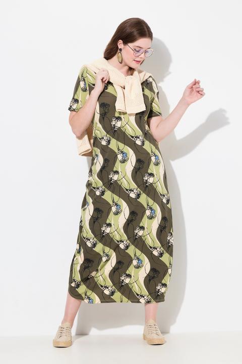 Produktbild Ulla Popken Jersey-Maxikleid, Rundhals, Halbarm (46, 48)