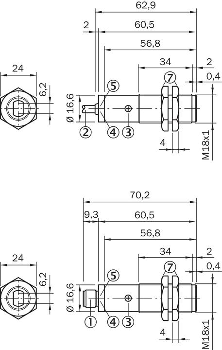 Produktbild Sick Sensor rückstrahlend PNP M18 Sr 7m (Sensor)