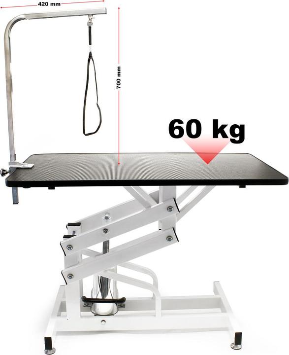 Produktbild Wiltec Schertisch 180x60x55,5-92,5cm Hydraulisch Faltbar Hund Katze Pflegetisch (Hund, Katze)