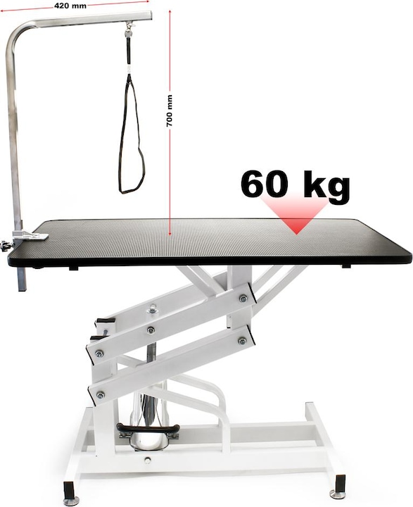 Produktbild Wiltec Schertisch 180x60x55,5-92,5cm Hydraulisch Faltbar Hund Katze Pflegetisch (Hund, Katze)