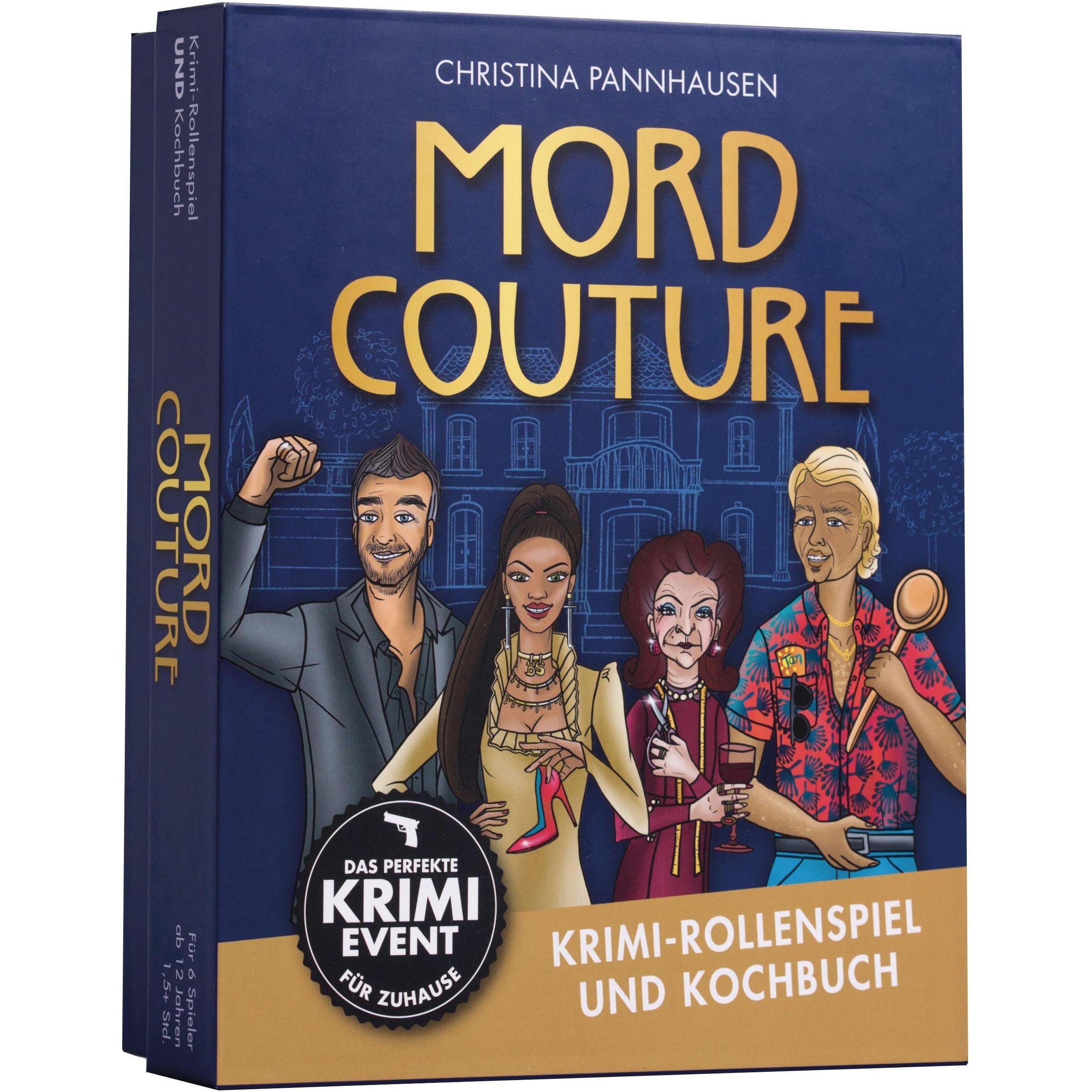 Bassermann Mord Couture. Krimi-Rollenspiel und Kochbuch. Das perfekte Krimi-Event für Zuhause. Für 6 Spieler (Deutsch)
