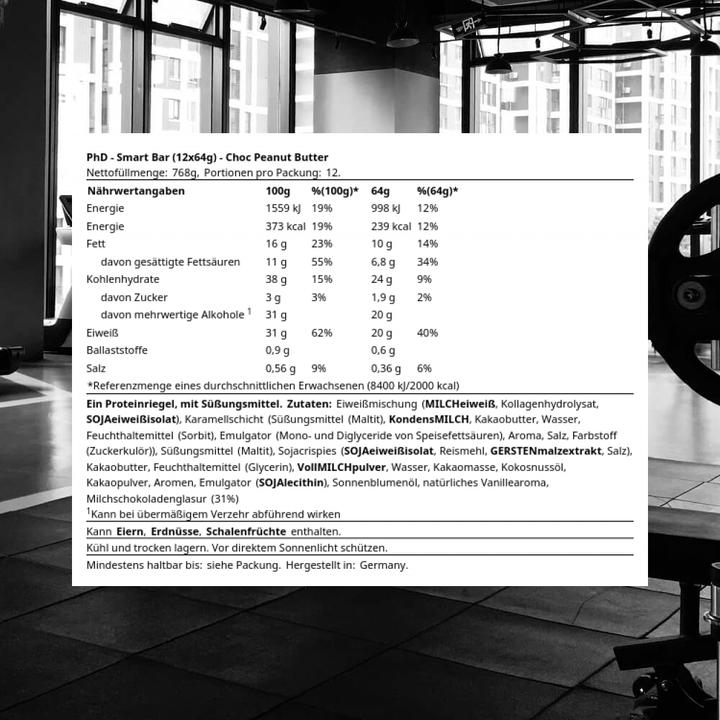 Produktbild PhD Nutrition PHD Smart (768 g, 12 Stk.)