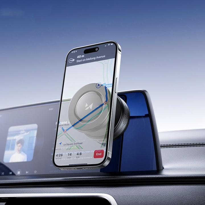 Actual product image Wozinsky WUSQ-01 Autohalterung mit Qi-Ladegerät, kompatibel mit MagSafe, Schwarz