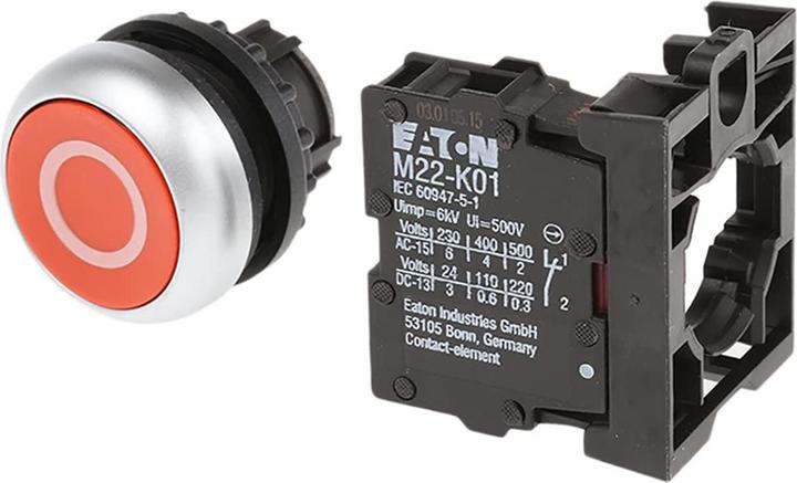 Actual product image Eaton Complete Push button Red "0" 1N/C