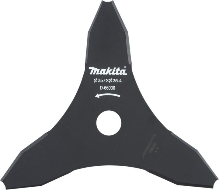 Actual product image Makita D-66036 Thicket Knife 257x25,4mm (Weed whacker, Lawn mower blades + replacement blades garden machinery)
