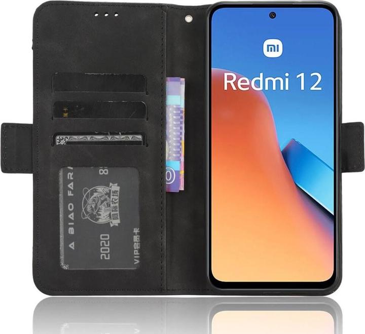 Produktbild Cover-Discount Xiaomi Redmi 12 - Etui viele Kartenfächer schwarz (Xiaomi Redmi 12)