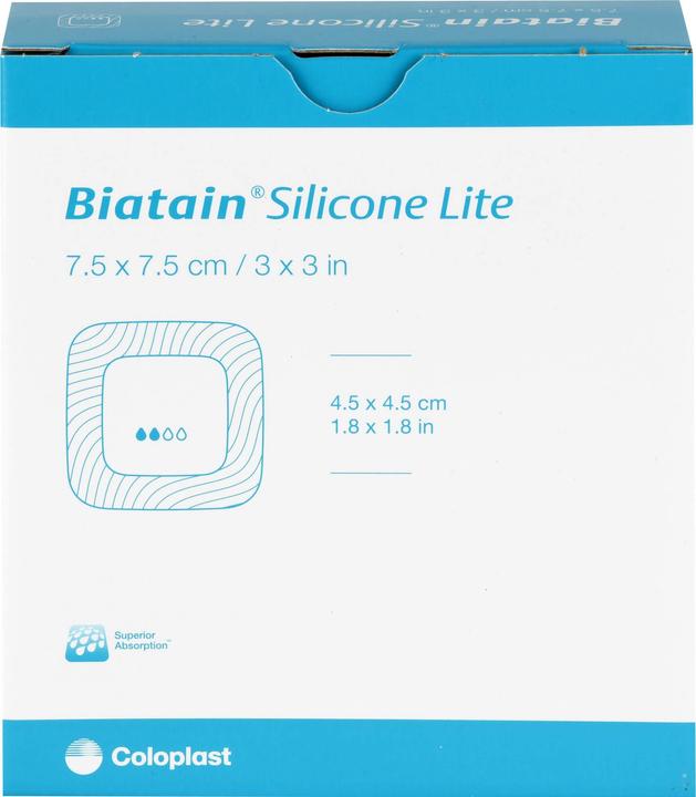 Kohlpharma Biatain Silicone Lite Schaumverband 7,5x7,5 cm, 10 St VER