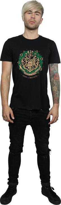 Actual product image Mens Wreath Cotton Christmas T-Shirt (S)