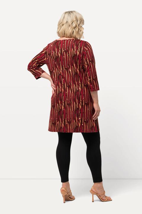 Actual product image Ulla Popken Batik Print V-Neck Knit Tunic (46, 48)