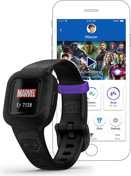 Productafbeelding Garmin Vivofit jr. 3 Marvel Black Panther (20 mm)