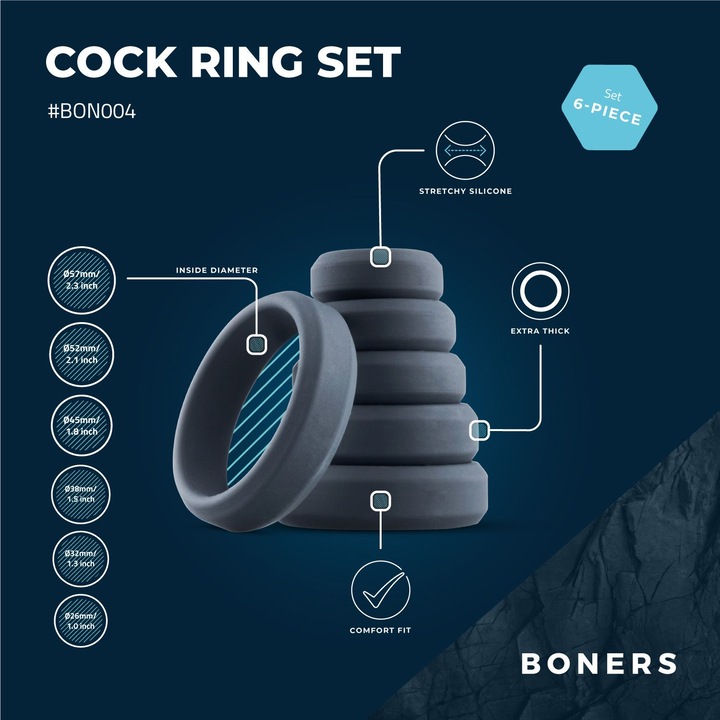 Actual product image Boners Wide Cockring Set (9 cm)