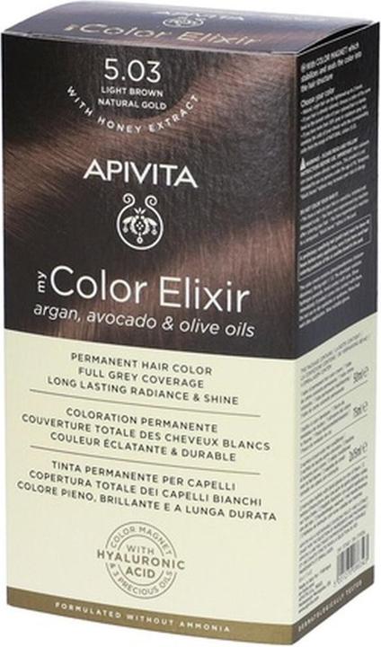 Produktbild Apivita My Color Elixir Haarfärbemittel 535 Light Golden Chestnut Mahogany 75 Ml (535 Light Golden Chestnut Mahogany)