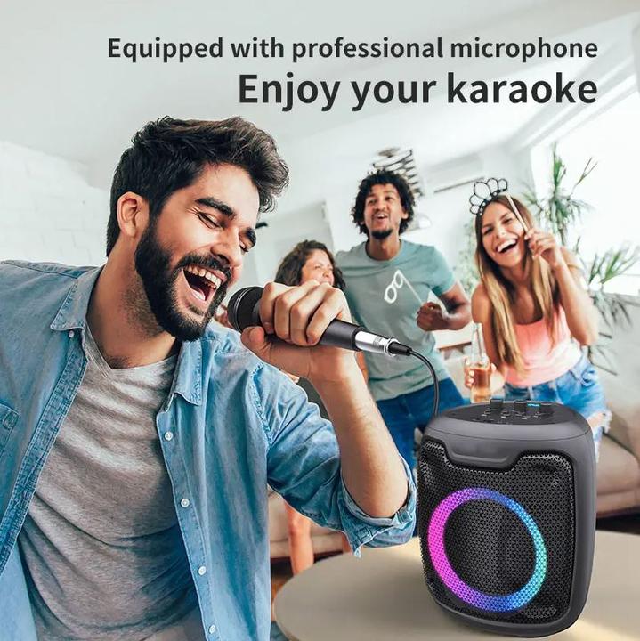 Produktbild PhoneLook Zealot-P8 wireless Lautsprecher 60W High Power Karaoke Party Subwoofer inkl. Mikrofon (Akkubetrieb)