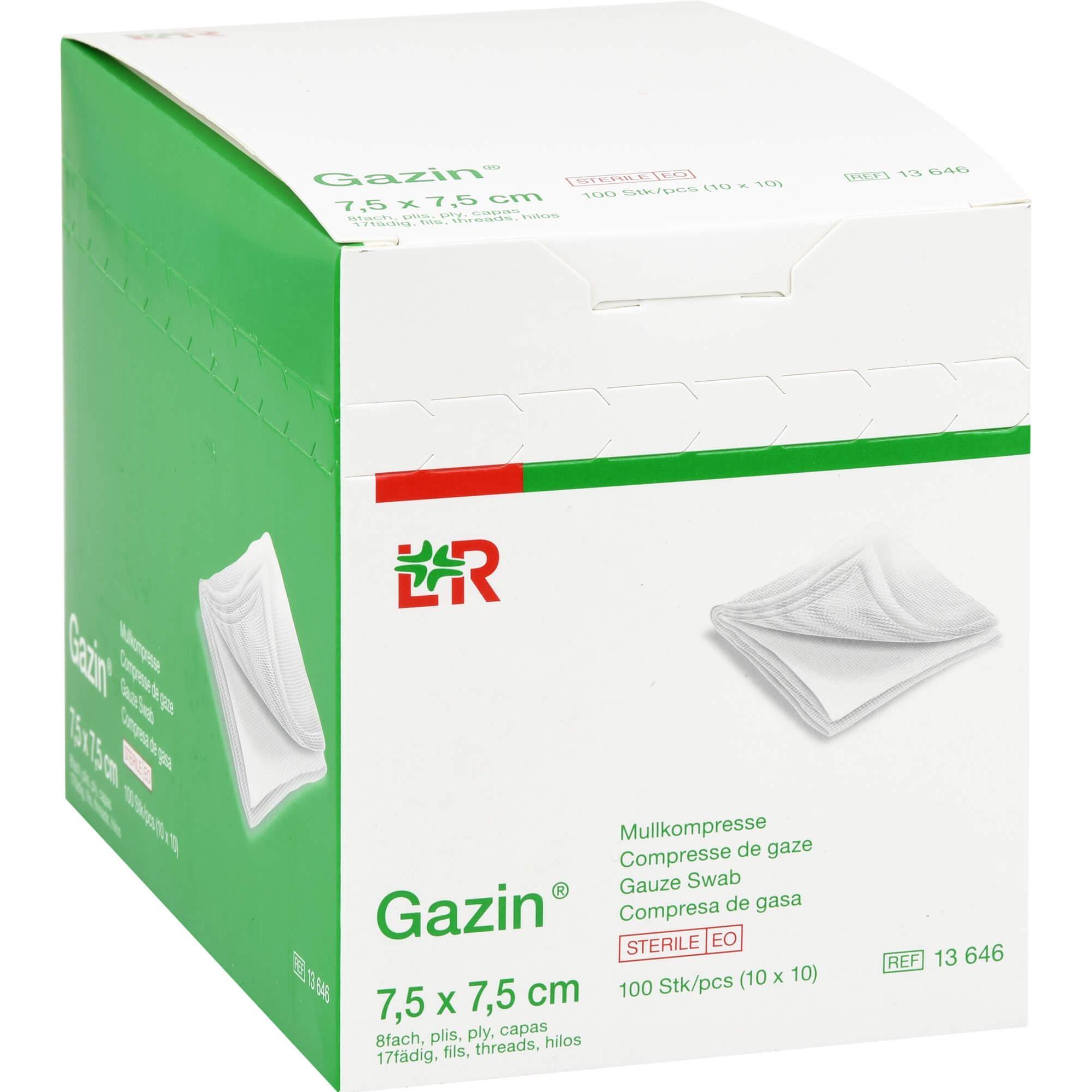 Lohmann & Rauscher, Verbandsmaterial, GAZIN KOM 7.5X7.5CM 8F STE
