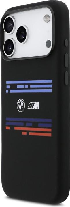 Produktbild BMW M Silicon Horizontal Line MagSafe Case for iPhone 17 Pro Max Black (Apple iPhone 17 Pro Max)