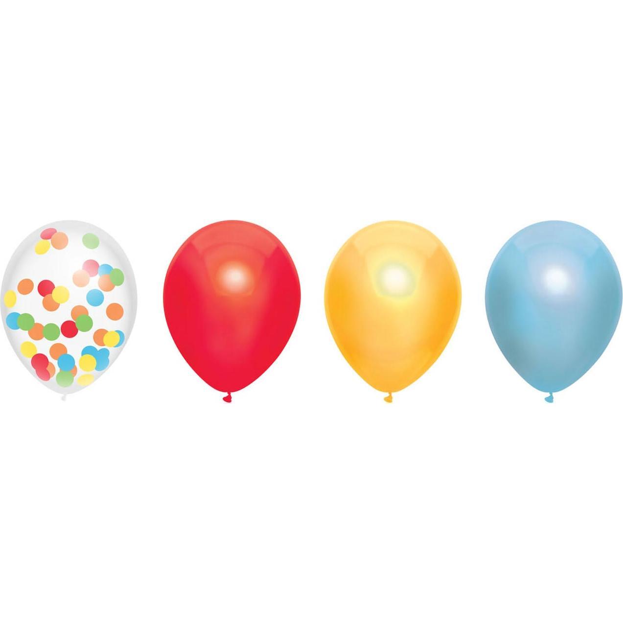 Haza Witbaard Ballonmix Rainbow, 6St.