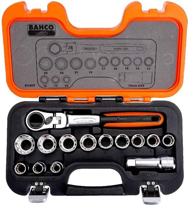 Image du produit Bahco Jeu de clés à douilles traversantes (10 mm, 11 mm, 12 mm, 13 mm, 14 mm, 15 mm, 16 mm, 17 mm, 19 mm, 21 mm, 22 mm, 24 mm)