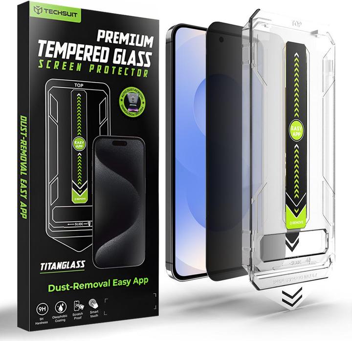 Produktbild Techsuit - TitanGlass CrystalHD - Samsung Galaxy S25 / Galaxy S24 - Privacy (1 Stk., Samsung Galaxy S24, Samsung Galaxy S25)