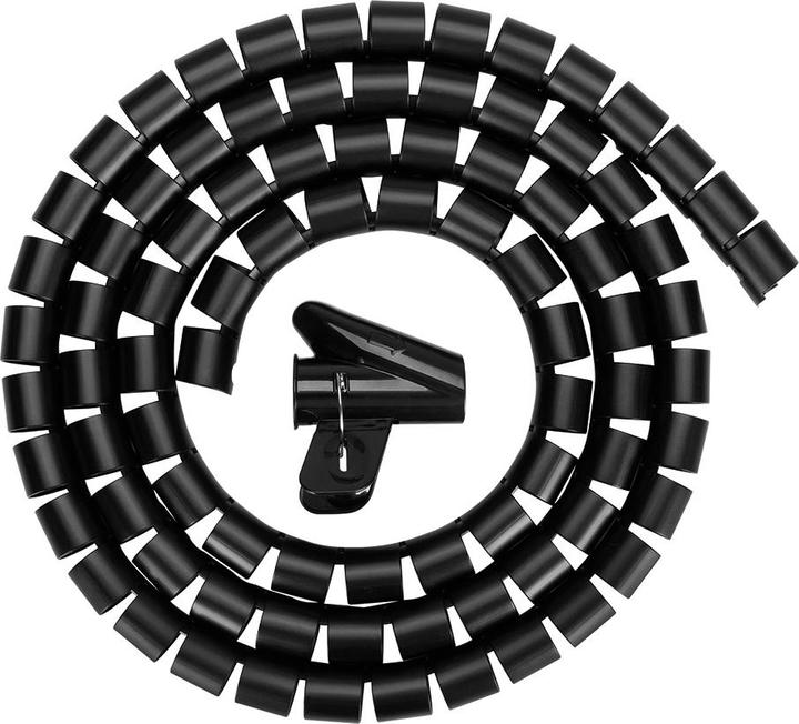 Produktbild Neomounts Kabelspirale 1-3 Kabel schwarz/universal/15mm Durchmesser (Kabelspiralschlauch, 200 cm)