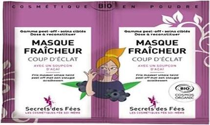 Actual product image Secrets des Fées Fresh BIO Face Mask Freshness Kick Blackberry - 2x8g -