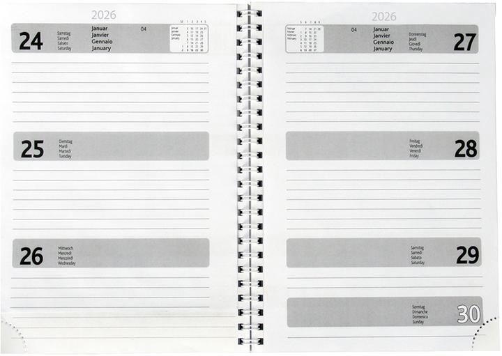 Produktbild Simplex Geschäftsagenda Wire-O (148 x 208 mm, Deutsch, Französisch, Italienisch, Englisch)