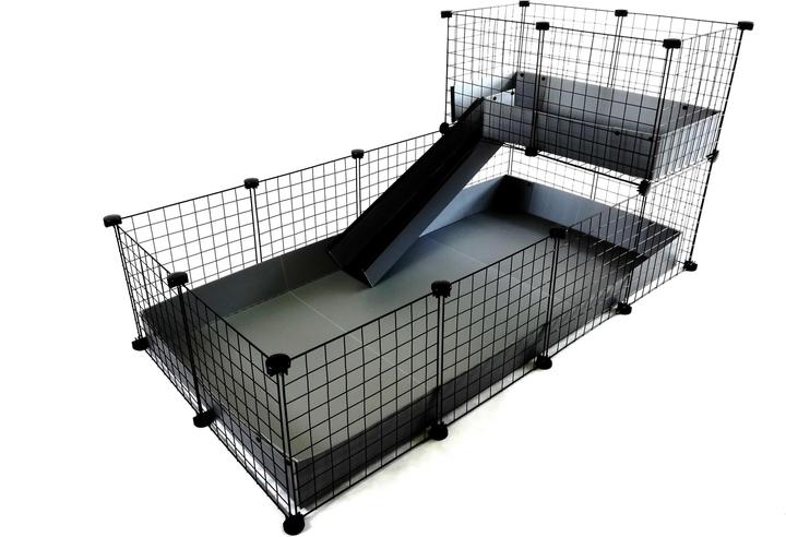 C&C Modular cage 4x2 + loft 2x1+ pilkas ramp