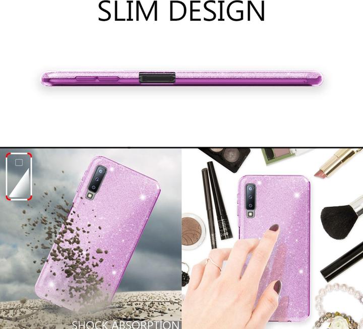Immagine prodotto Nalia Coperchio del telefono cellulare Glitter (Samsung Galaxy A7 (2018))