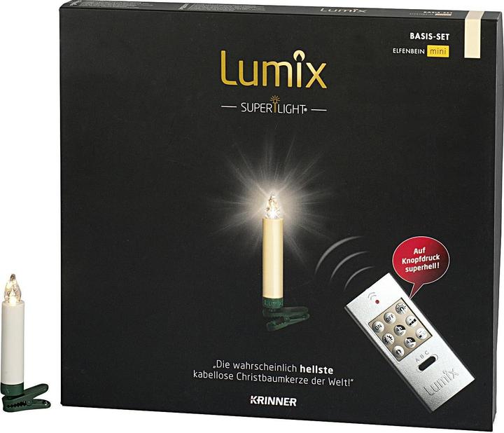 Image du produit Krinner Bougie de Noël à LED pour arbre de Noël - Ensemble de démarrage Superlight (12 x)