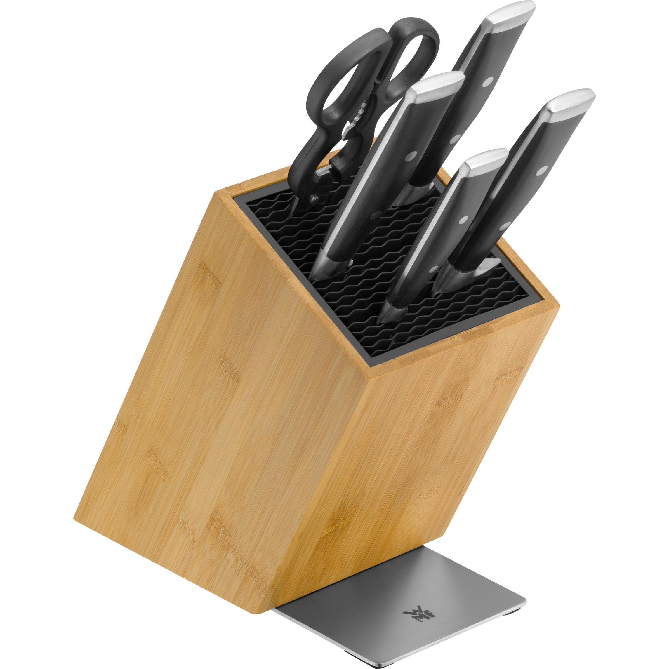 WMF Grand Class Vorteils Messerblock mit Messerset 6teilig, Messerblock, Schwarz