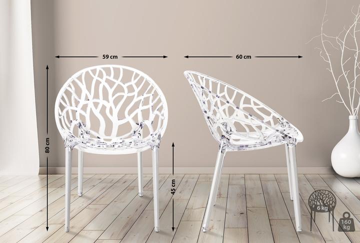 Actual product image CLP CRYSTAL stacking chair, transparent